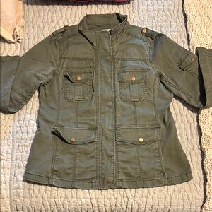 Olive Green Military Style Jacket